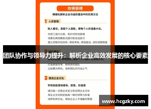 团队协作与领导力提升：解析企业高效发展的核心要素